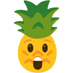 pineapple and astonished face