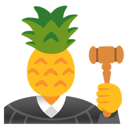 pineapple and balance scale