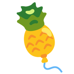 pineapple and balloon