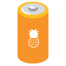 pineapple and battery