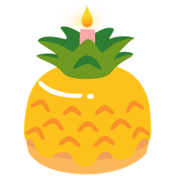 pineapple and birthday cake