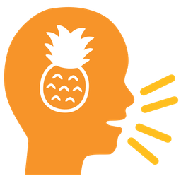 pineapple and bust in silhouette