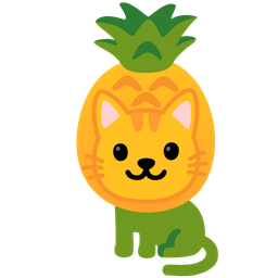 pineapple and cat face