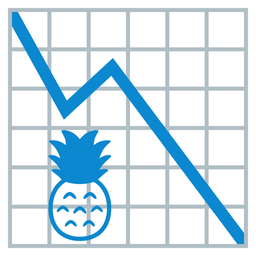 pineapple and chart decreasing