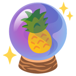 pineapple and crystal ball