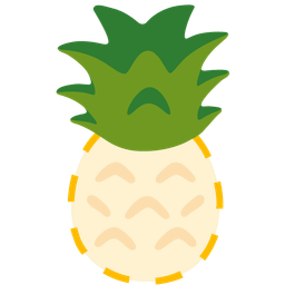 pineapple and dotted line face