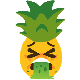 pineapple and face vomiting