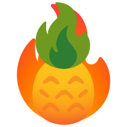pineapple and fire