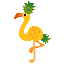 pineapple and flamingo