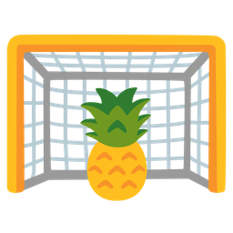 pineapple and goal net