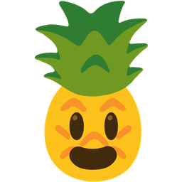 Pineapple and Grinning face with big eyes