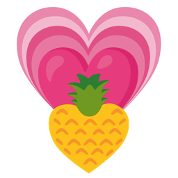 pineapple and growing heart