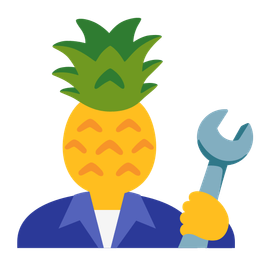 pineapple and hammer and wrench