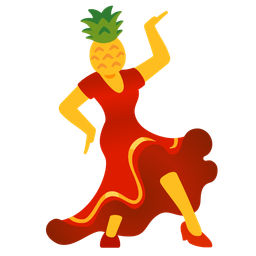 pineapple and high-heeled shoe