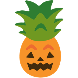 pineapple and jack-o-lantern