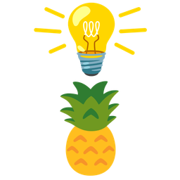 pineapple and light bulb