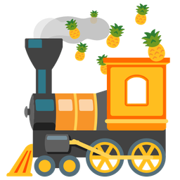 pineapple and locomotive