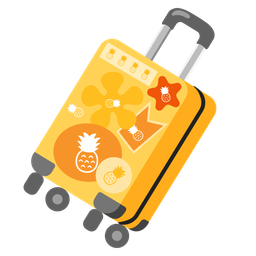 pineapple and luggage