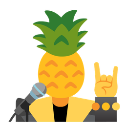 pineapple and microphone