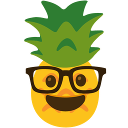 pineapple and nerd face