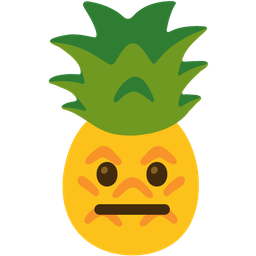 pineapple and neutral face