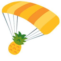 pineapple and parachute