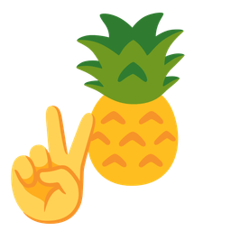 pineapple and peace symbol