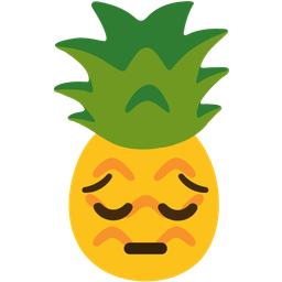 pineapple and pensive face
