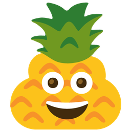 pineapple and pile of poo