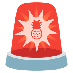 pineapple and police car light