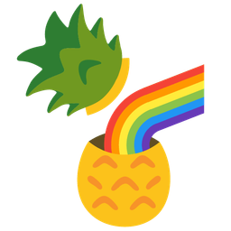 pineapple and rainbow
