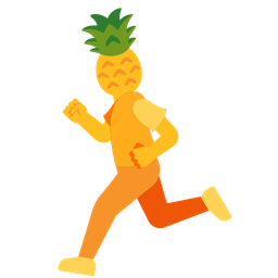 pineapple and running shoe
