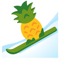 pineapple and skis