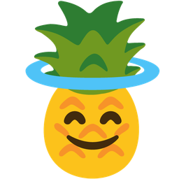 Pineapple and Smiling face with halo