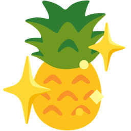 pineapple and sparkling heart