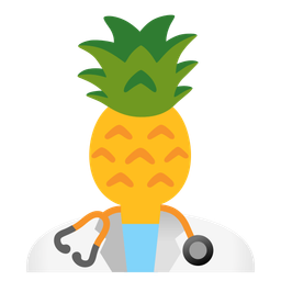 pineapple and stethoscope