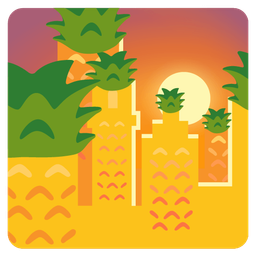 pineapple and sunset