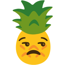 pineapple and unamused face
