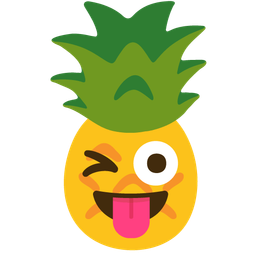 Pineapple and Winking face with tongue
