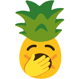pineapple and yawning face