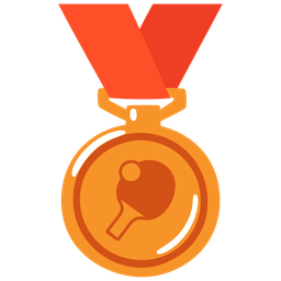 ping pong and 3rd place medal