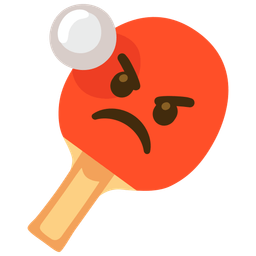 ping pong and angry face