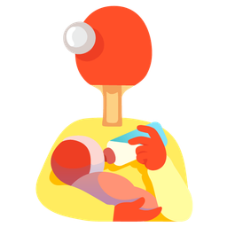 ping pong and baby bottle