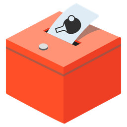 ping pong and ballot box with ballot