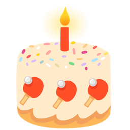 ping pong and birthday cake