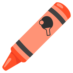 ping pong and crayon