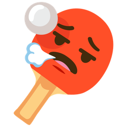 ping pong and face exhaling