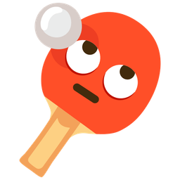 ping pong and face with rolling eyes