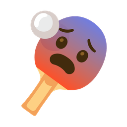 ping pong and fearful face
