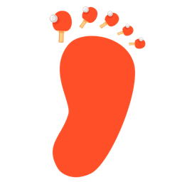 ping pong and footprints